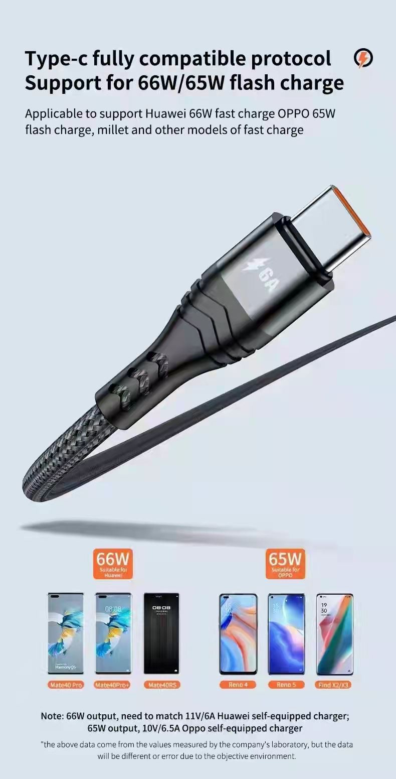 6A supercharge fast charging cable 6A supercharge fast charging cable