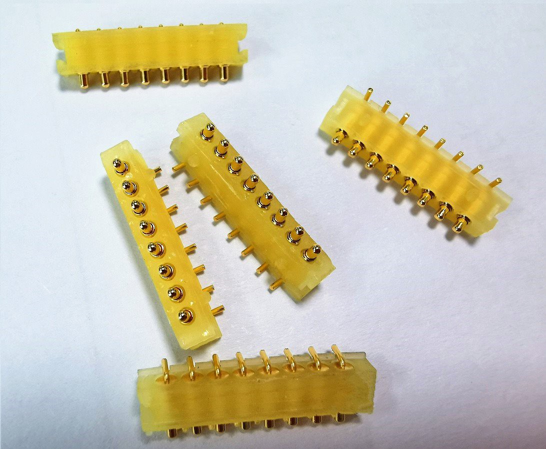 8 pin right angel pogo pin connector
