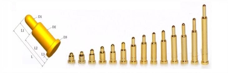 Manyetik Konnektör için Yaylı Pogo Pimleri