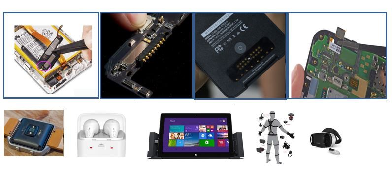 Akıllı cihazlara uygulanan Pogo pin konektörü